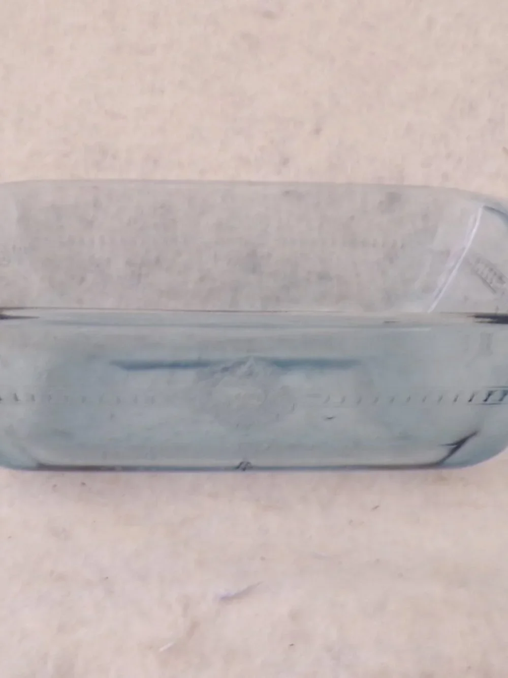 Beautiful Clear Blue 1.5 Baking Casserole Loaf Glass Dish